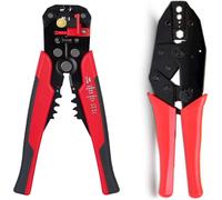 KRAFT&DELE | Kit d'outils de sertissage pour raccordement de câbles, sertissage de fils à cliquet, 0,2 à 0,6mm, en coffret