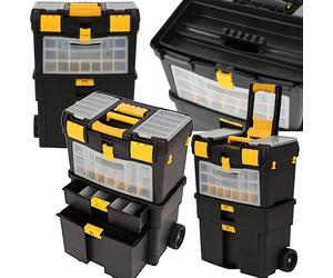 KRAFT&DELE Mallette à outils avec roulettes et organisateur KD1075