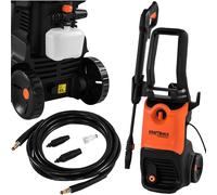 KRAFT&DELE | Nettoyeur haute pression avec pompe en aluminium, 3000W, pression maximale de 240 bars, débit de 450 litres par heure, accessoires : brosse pour terrasses, pulvérisateur à mousse, brosse