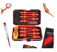 KRAFT DELE Set Tournevis VDE Isolé 1000V 14 Pièces Électricien Dans Coffre