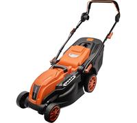 KRAFT&DELE | Tondeuse à gazon, jusqu'à 380 mm, largeur de coupe de 35 cm, sac de ramassage de 45 litres. Tondeuse électrique "Plus" avec deux batteries de 4 Ah et double chargeur, 2600 W