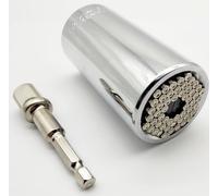 Kraftfeld ouille universelle 1/2" / 7-19 mm ou 3/8" / 11-32 mm + adaptateur HEX pour visseuse sans fil / cliquet / tournevis (1/2" / 11-32 mm)