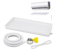 Kraftpaid Bac de Recuperation Condensat Plastique,Bac d'égouttement Portable en Plastique,Bac Condensat Clim Kit de Tuyau de Vidange,protège Les sols,prévient Les dégâts d'eau
