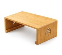 Kraftpaid Table Basse Pliable Japonaise,Table à Thé Chinoise en Bambous | Facile à Ranger,Portable,Pliable,Pour Chambre,FenêTre,Tatami,ExtéRieur,Lit