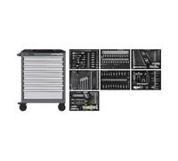 Kraftwerk Kraftwerk BT700 Chariot d'atelier, 8 tiroirs, BASIC, 351 pcs. Quantité:1