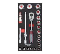 Kraftwerk Kraftwerk Jeu de douilles 1/2" 22 pièces 20x40 insert Quantité:1