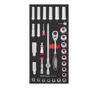 Kraftwerk Kraftwerk Jeu de douilles 3/8" 32 pièces 20x40 Insert Quantité:1