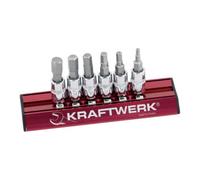 Kraftwerk Kraftwerk Kit de douilles à six pans creux 6t MAGALU 1/4" Quantité:1