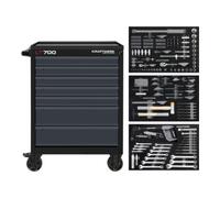 Kraftwerk Kraftwerk LT700 Chariot d'atelier, 7 tiroirs, BASIC, anthracite, 259 pcs. Quantité:1