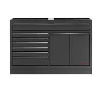 Kraftwerk Kraftwerk MOBILIO Armoire à tiroirs 1360 mm 7 tiroirs 2 extensions BLK Quantité:1