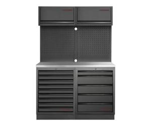 Kraftwerk Mobilier d'atelier Mobilio 2 éléments Kraftwerk 3964K-95K2IX, 5 & 9 tiroirs, unité murale, acier inoxydable Quantité:1
