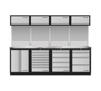 Kraftwerk Mobilier d'atelier Mobilio 4 éléments Kraftwerk, 4x unité murale, paroi perforée, acier inoxydable Quantité:1