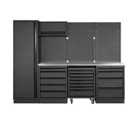 Kraftwerk Mobilier d'atelier Mobilio 4 éléments Kraftwerk, armoire haute, paroi perforée, acier inoxydable Quantité:1
