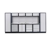 Kraftwerk Unité murale Kraftwerk à 6 éléments avec un plan de travail INOX à trous carrés de 3920 mm de long Quantité:1