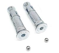 KRASER KR202 Boulons d'ancrage au sol ou au mur pour moto ou vélo, M10 x 70 mm, kit de vis à billes de sécurité, chevilles à expansion en acier, chaîne d'ancrage ou cadenas U Garage, remplacement Ø16