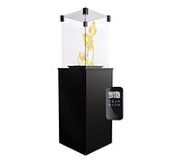 KRATKI Foyer à gaz Patio Mini | 4-8,2kW | 1366x427mm | Acier | Foyer de Jardin avec Commande à Distance | Conduite de gaz Liquide |Foyer à gaz pour terrasses, Jardins | Foyer d'extérieur