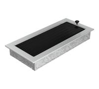 Kratki Grille d'aération décorative pour cheminées, décorée de lettres blanches, pour intérieur moderne, en acier inoxydable revêtu par pulvérisation, légère, 35,1 x 15,2 x 4,5 cm, polie avec stores