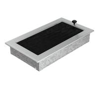 Kratki Grille d'aération décorative pour cheminées décorée de Lettres Blanches pour intérieur Moderne en Acier Inoxydable revêtu par pulvérisation légère 27,5 x 15,2 x 4,5 cm Poli avec Stores