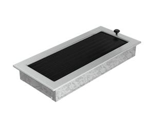 Kratki Grille d'aération décorative pour cheminées, décorée de lettres blanches, pour intérieur moderne, en acier inoxydable revêtu par pulvérisation, légère, 35,1 x 15,2 x 4,5 cm, polie avec stores