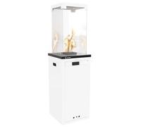 KRATKI PATIO LIGHT Chauffage d'appoint au gaz propane-butane G30/50mbar - 8,2 kW - Chauffage Extérieur Terrasse Jardin - Foyer Décoratif - Jusqu'à 30 Heures de Combustion - Blanc