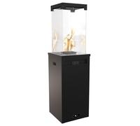 KRATKI Patio Light Chauffage d'appoint au gaz Propane-Butane G30/50mbar - 8,2 KW - Chauffage Extérieur Terrasse Jardin - Foyer Décoratif - Jusqu'à 30 Heures de Combustion - Noir