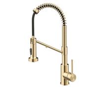 KRAUS Bolden KFF-1610SFACB Filtre à eau à poignée unique 2 en 1 pour système d'osmose inverse ou de filtration d'eau en bronze champagne antique sans taches