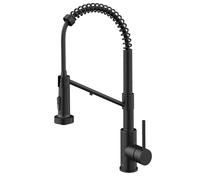 Kraus KFF-1610MB Bolden Robinet de cuisine 2 en 1 à poignée unique pour osmose inverse ou système de filtration d'eau, noir mat