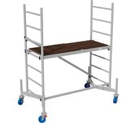 KRAUSE ClimTec Échafaudage 3m, avec ensemble de roulettes de déplacement Ø 125mm
