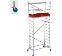KRAUSE ClimTec Échafaudage 5m, avec jeu de roulettes de déplacement Ø 125mm