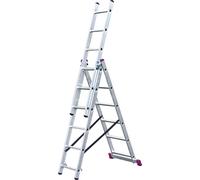 KRAUSE Corda Échelle multi-usage en aluminium 3 x 6 barreaux