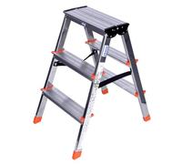 Krause Dopplo Double-Sided Step Ladder Silver