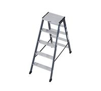 Krause Double échelle sepro d anodisé, 1 pièce, 2 x 5 niveaux, 125828
