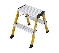 Krause Double Escabeau 2 marches Rolly, 1 pièce, 2 x, jaune, 130044