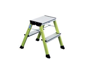 KRAUSE MONTO « ROLLY » Escabeau pliant double 2 niveaux Vert 0,45 m