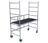 Krause RollTec échafaudage pliant - Idéal pour l’intérieur et l’extérieur jusqu’à une hauteur de travail de 2,90 m