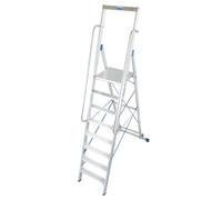 KRAUSE STABILO Échelle à marches avec plateforme de repos grande 1x8 marches