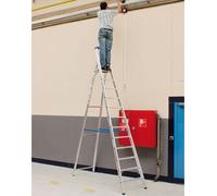 KRAUSE Stabilo Professional Échelle pliante à étapes 12 marches Hauteur de travail 4,80 m