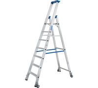 KRAUSE STABILO Professionnel Échelle à marches escamotables mobile 7 marches