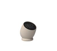 KREAFUNK Bell Réveil digital sans fil - LED dimmable, fonction snooze flip, batterie longue durée, design compact -beige