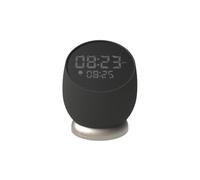 KREAFUNK Bell Réveil digital sans fil - LED dimmable, fonction snooze flip, batterie longue durée, design compact -noir