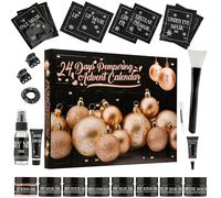 KreativeKraft Calendrier de l'Avent beauté 2026 pour Femme, Fille et Ados | 24 Pièces Coffret Maquillage et Cocooning Soins Visage, Compte à Rebours de Noël, Idee Cadeau Femme et Fille (Noir/Or)