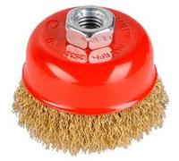Kreator - Brosse Métallique Rotative Laiton Soucoupe Ø 75 Mm Pour Meuleuse