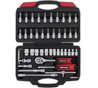 KREATOR Jeu de clés à douille 46 pièces ouille ynamométrique + coffret