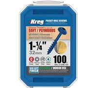 Kreg - 100 vis Blue-Kote - 7 x 32 mm - filetage épais - Maxi-Loc carré
