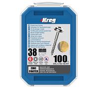 Kreg - 100 vis galvanisés - 8 x 38 mm - filetage épais - Maxi-Loc carré