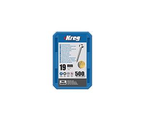 Kreg - 500 vis galvanisés - 6 x 19 mm - filetage fin - Maxi-Loc carré