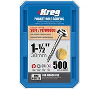Kreg - 500 vis galvanisés - 8 x 38 mm - filetage épais - Maxi-Loc carré