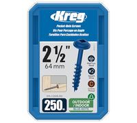 Kreg® Blue-kote ™ Pocket-hole Vis - 64 mm/6,3 cm, # 8 Coarse-thread, Maxi-loc ™, 250-count