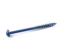 Kreg SML-C250B-250 Blue-Kote Lot de 250 vis de trou de poche résistantes aux intempéries - 6,3 cm, 8 grossières, tête de rondelle