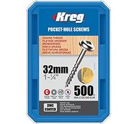 Kreg - Vis en Zinc, tête à rondelle,Pas de vis Grossier pour Trous dissimulés - 500 vis No 8 x 1 1/4"